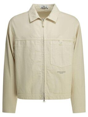 Stone Island Overshirt Jacket With Logo Tag Size L Men